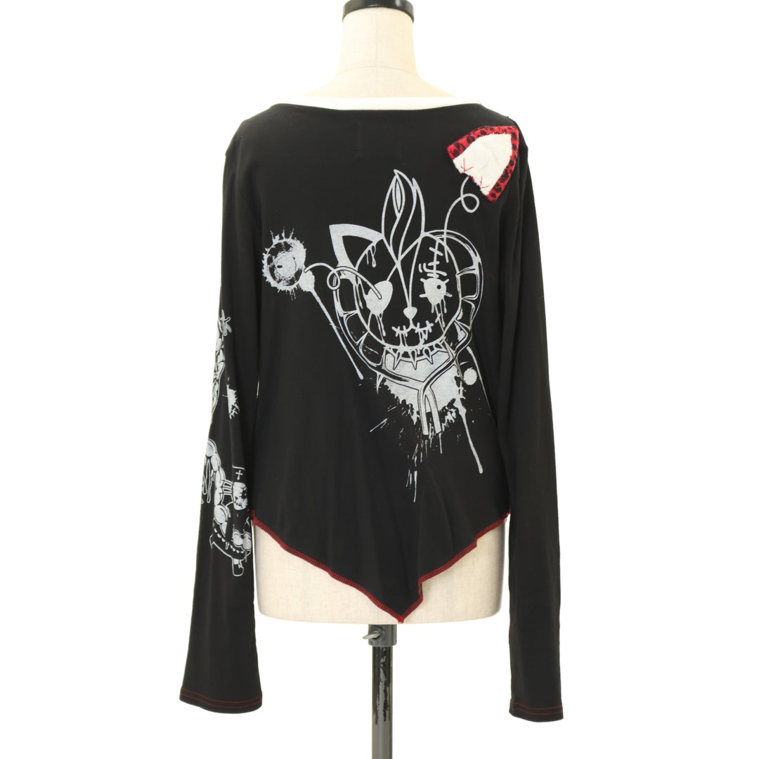 USED】HANGRY&ANGRY ボーダーステッチカーディガン | h.NAOTO