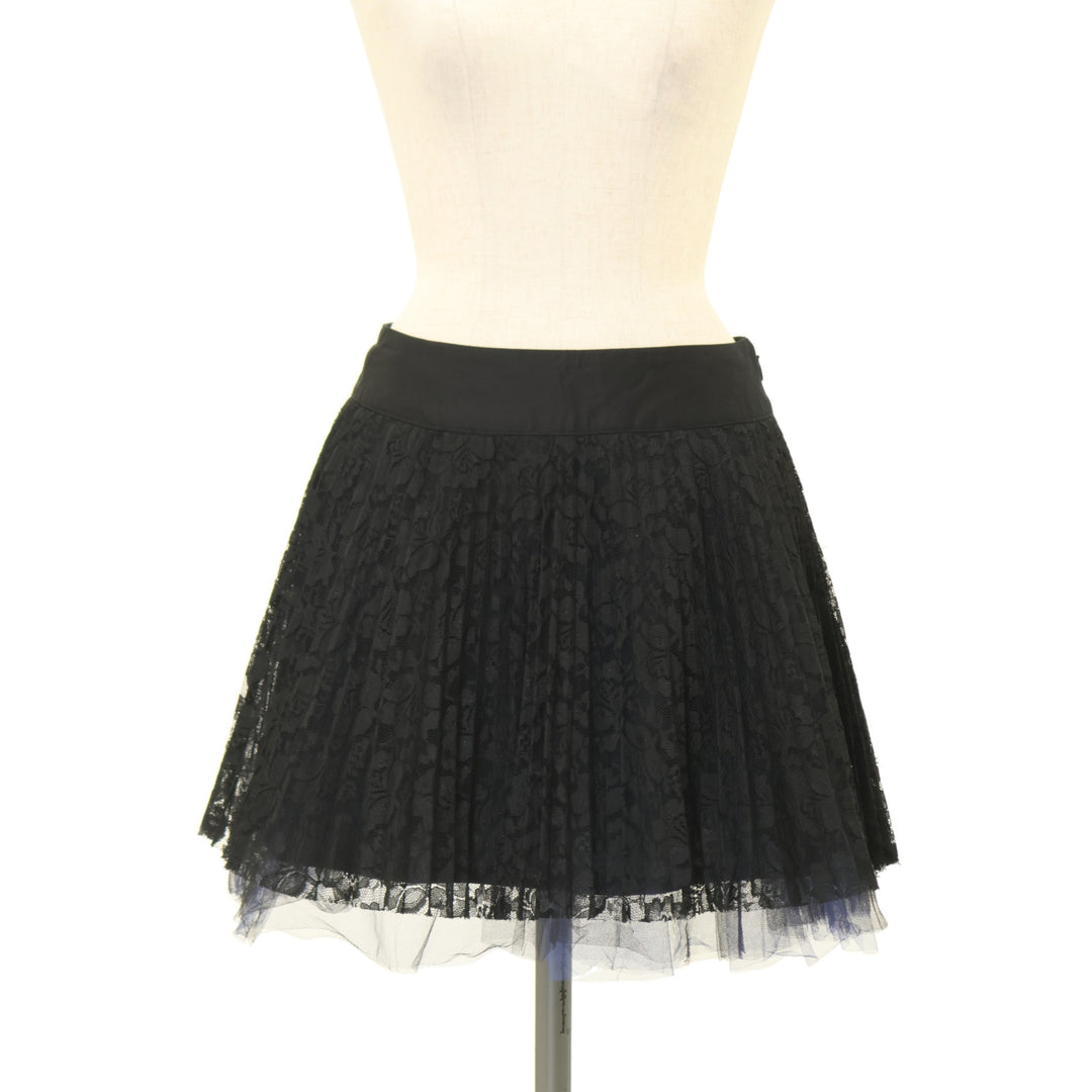 BLACK PEACE NOW プリーツフレアスカート ブラック レース USED】【Mサイズ】レースプリーツスカート | BLACK PEACE NOW