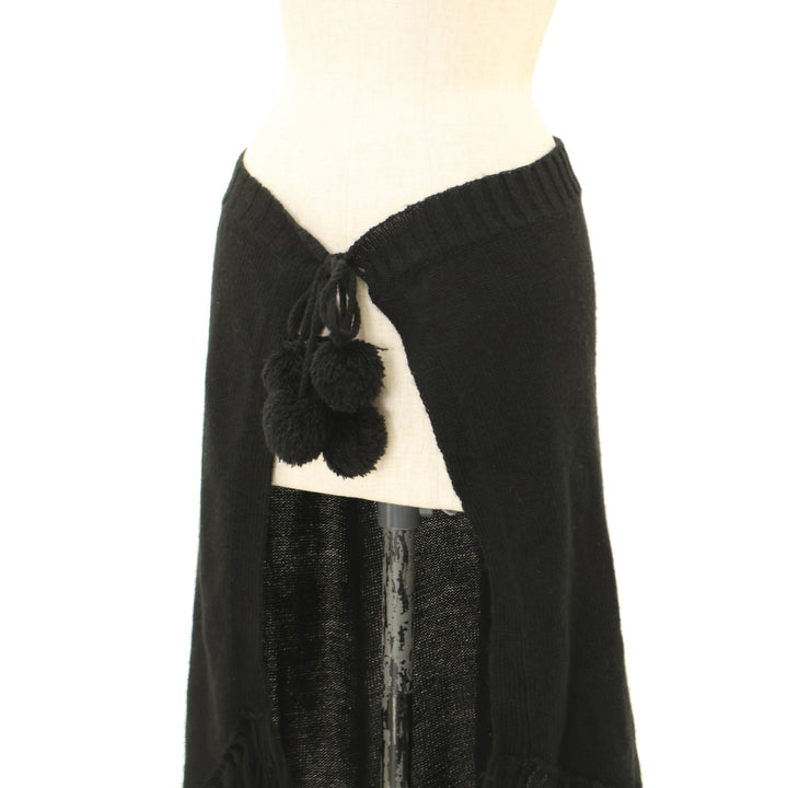 USED】【PEACE NOW】アシメニットオーバースカート | BLACK PEACE NOW
