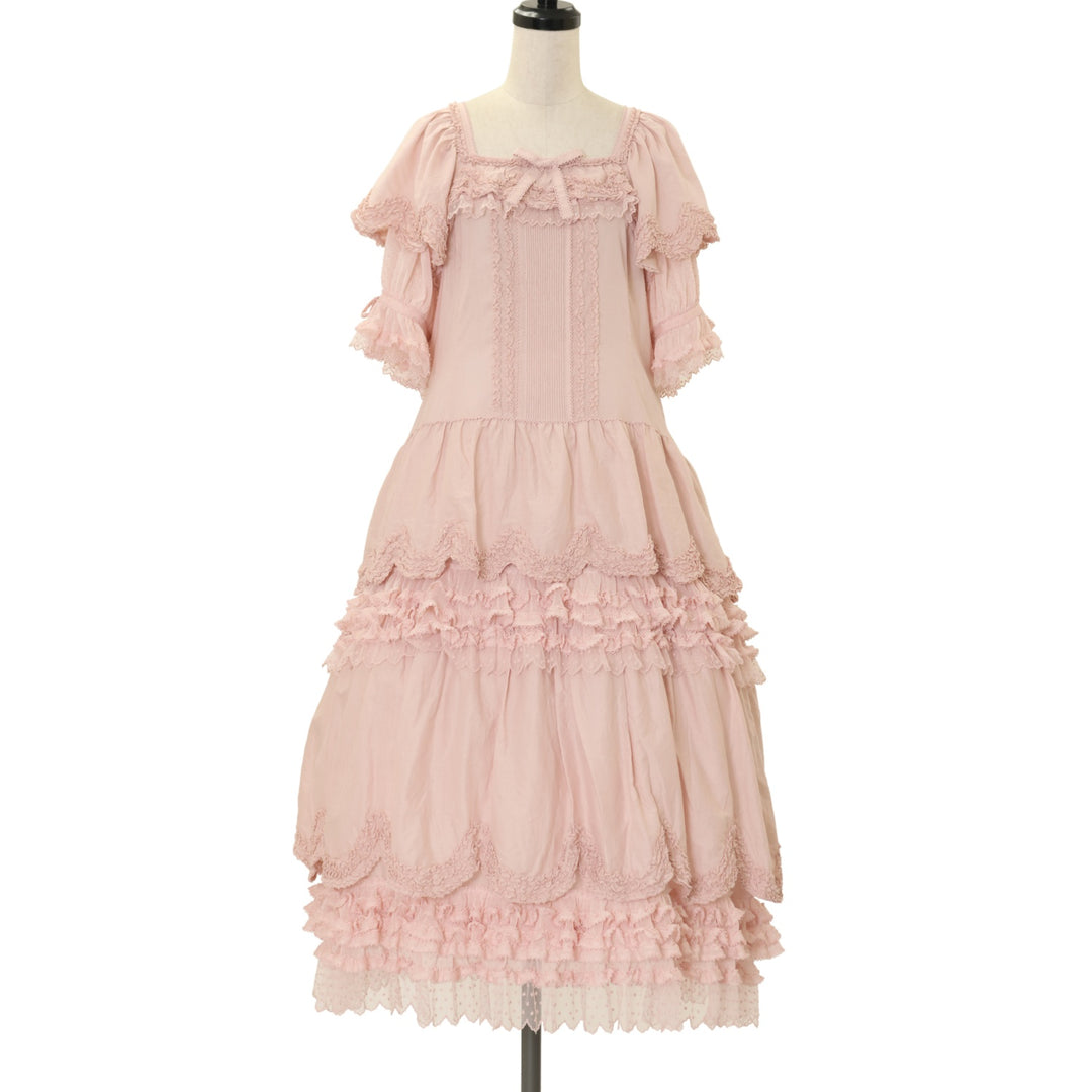 USED】フロッキードットチュール使いワンピース | PINK HOUSE