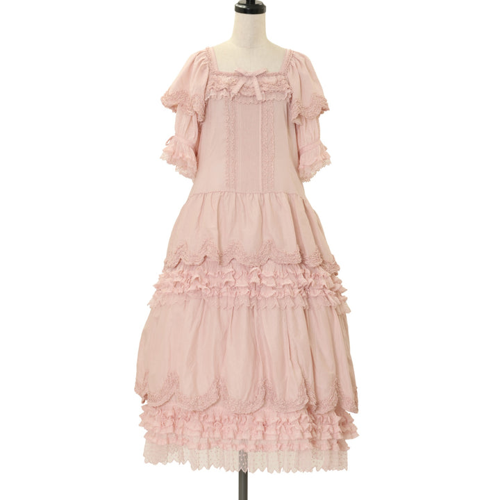 USED】フロッキードットチュール使いワンピース | PINK HOUSE