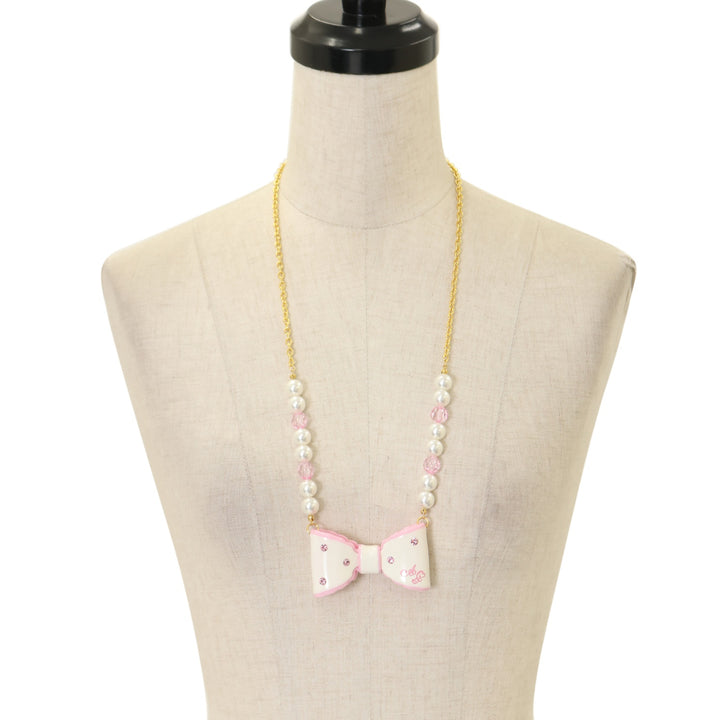 USED】ドリームリボンネックレス(ホワイト×ピンク) | Angelic Pretty