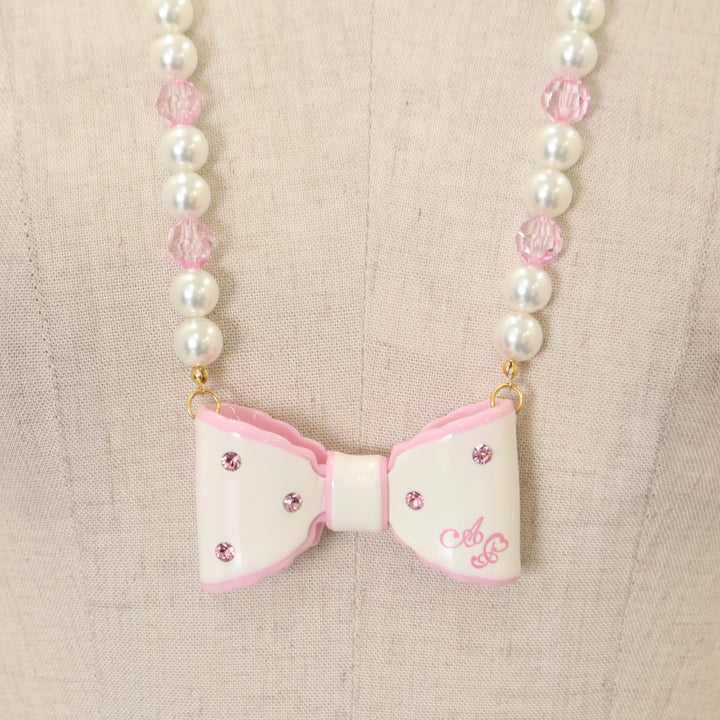 USED】ドリームリボンネックレス(ホワイト×ピンク) | Angelic Pretty