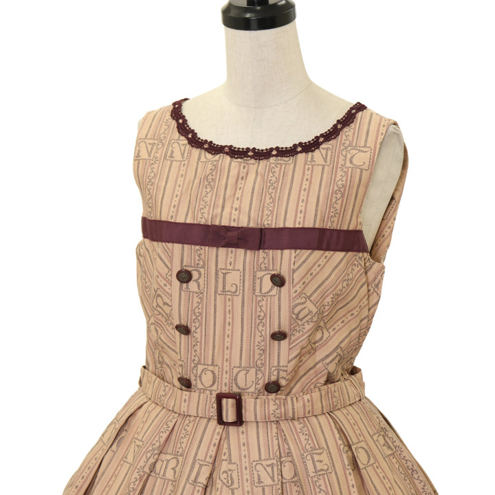 USED】【Mサイズ】アンティークブックジャンパースカート