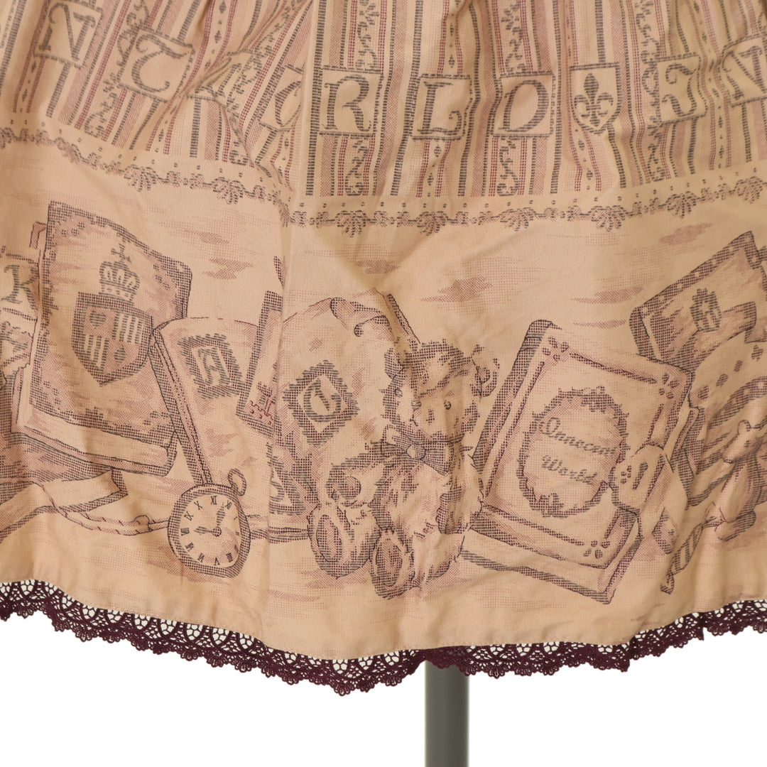 USED】【Mサイズ】アンティークブックジャンパースカート