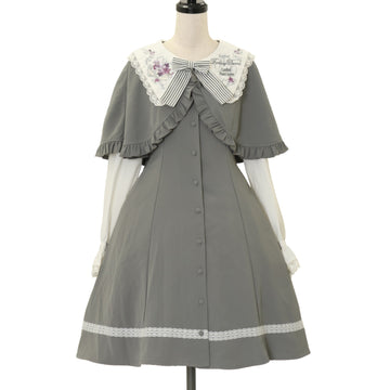 Leur Getter ワンピース USED】【Mサイズ】Rabbit Teacup袖付ワンピース（パープルグレー