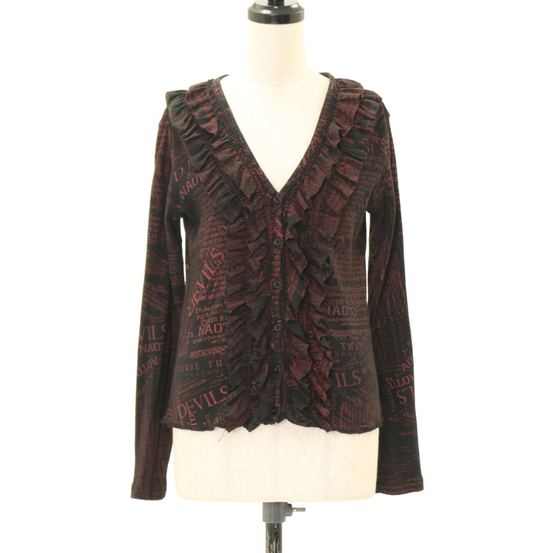 h.naoto blood ボレロ カーディガン フリル クロス 英字 ゴスロリ h