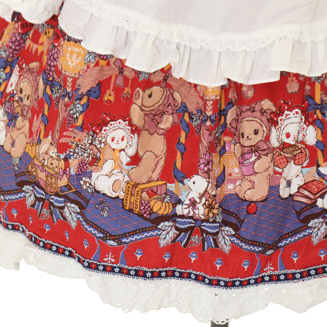 USED】くみゃちゃんのHarvest Festival柄ジャンパースカートⅠ | BABY
