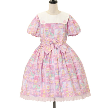 angelic pretty cherry stamp柄ワンピース ピンク Cherry Stamp OP by