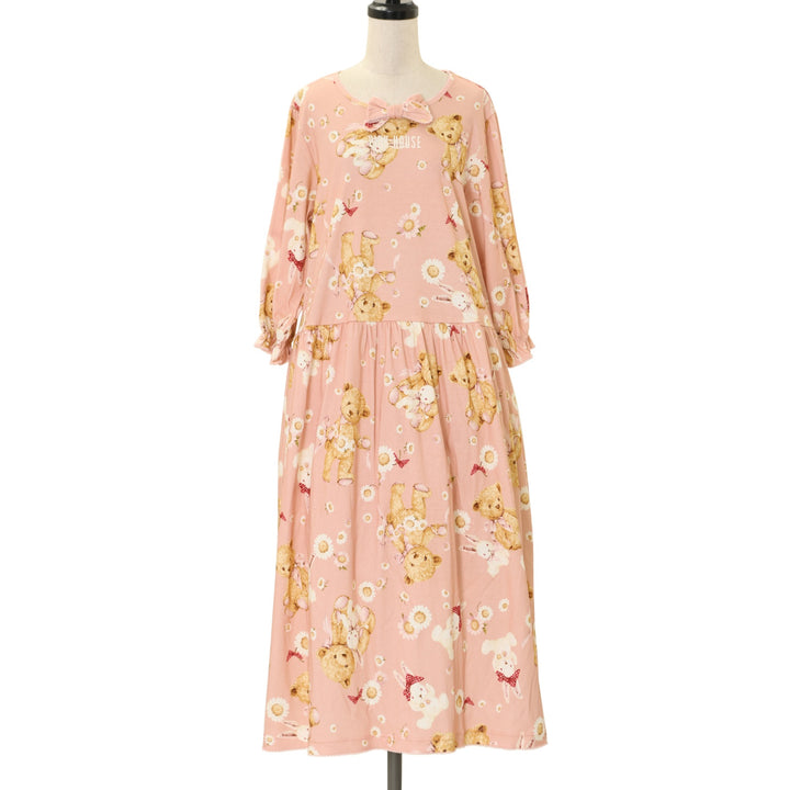 USED】【PINK HOUSE LIFE STYLE】総柄プリントカットソーワンピース 