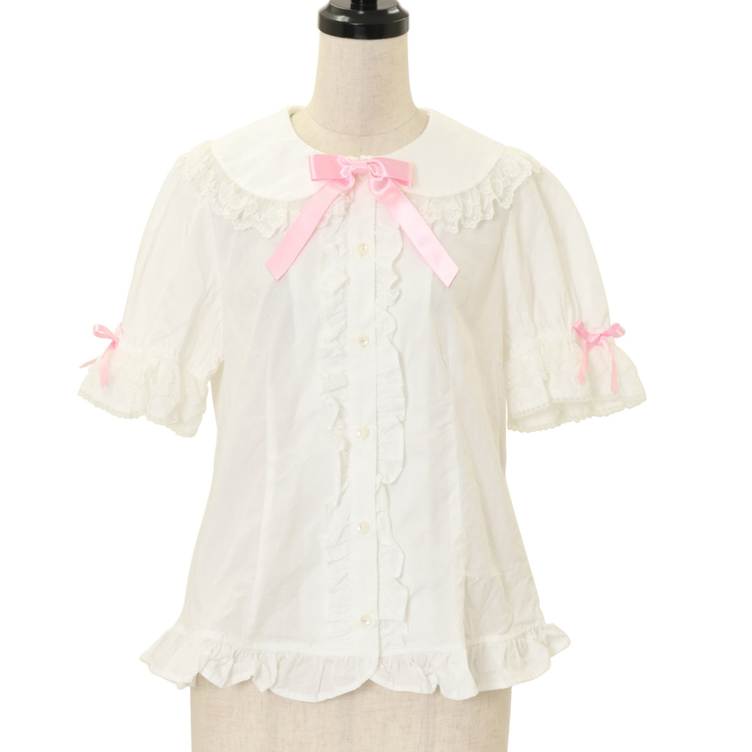 ハートレース半袖ブラウス　Angelic Pretty USED】ハートレース半袖ブラウス | Angelic Pretty | ロリータ