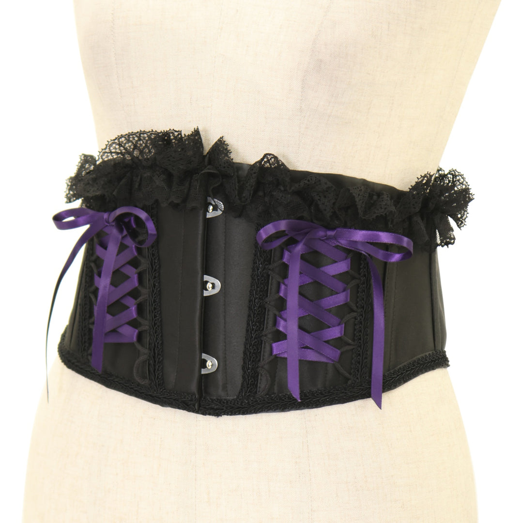 USED】【MRcorset/Lサイズ】ダブル編上げベリーショートコルセット