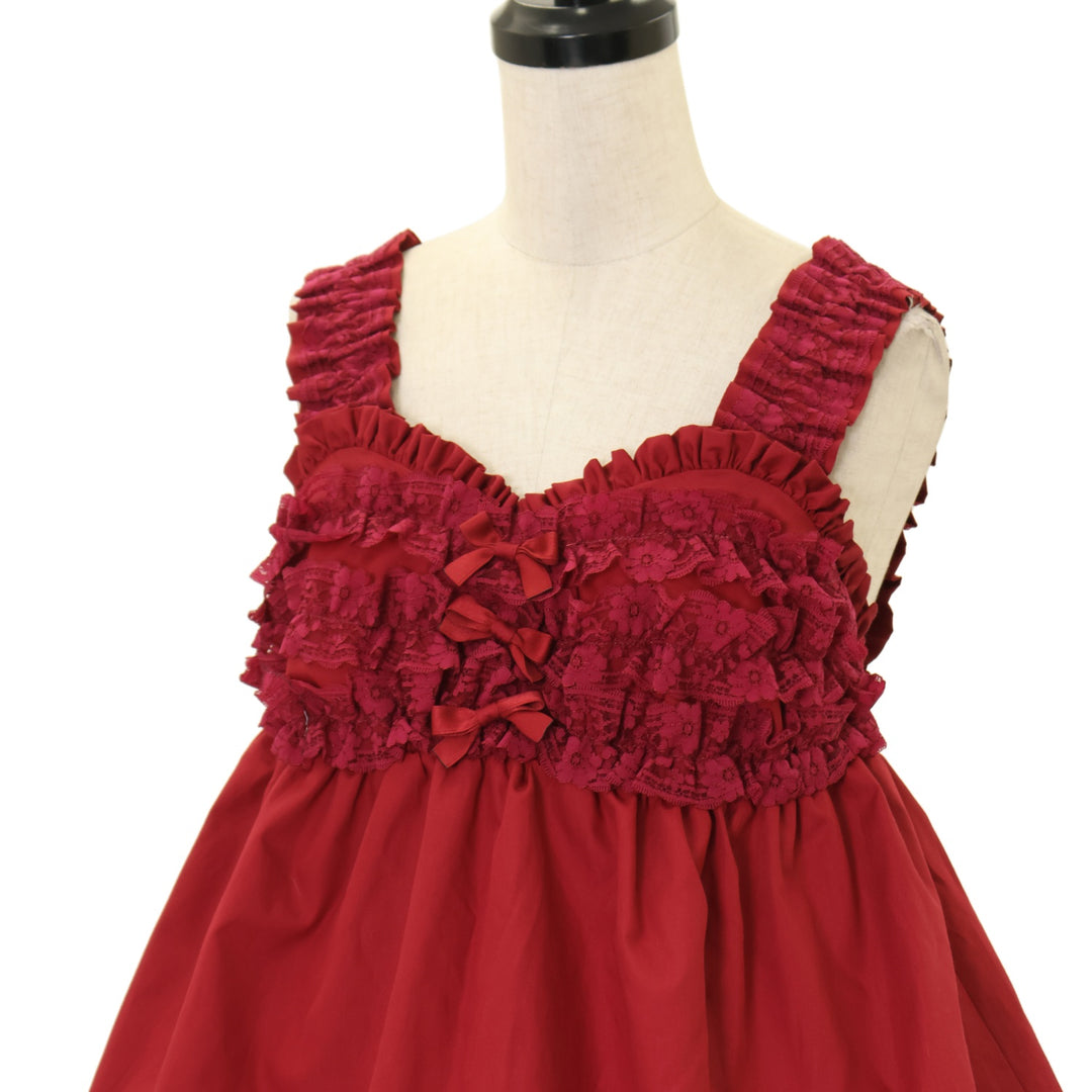 USED】【9号】ラッセルレースのフリルCANDYドレス | Heart E