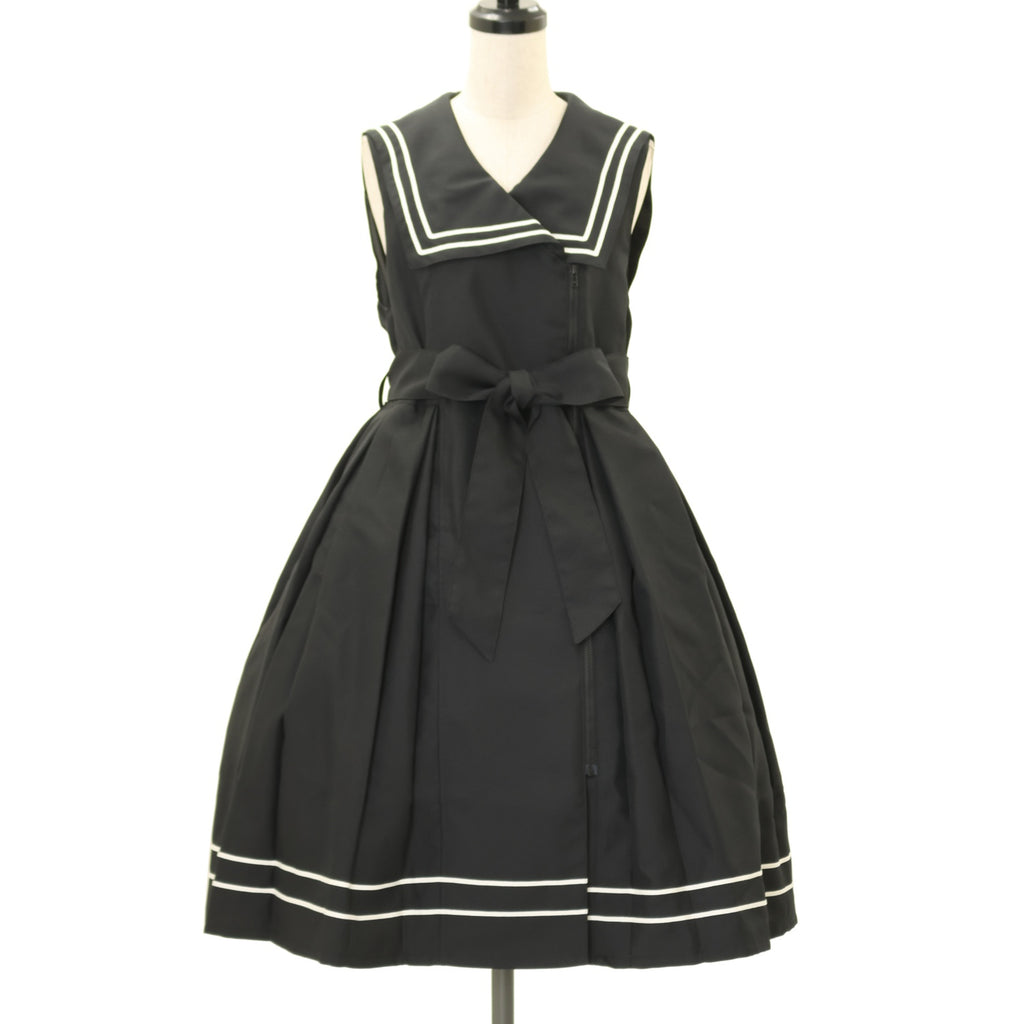 USED】セーラージップJSK（黒×白ライン） | PhysicalDrop | ロリータ