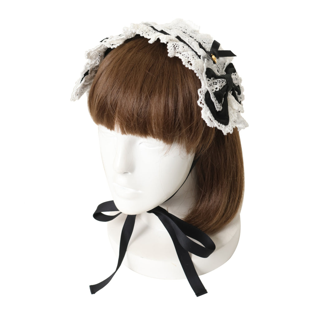 あこがれはしごレースヘッドドレス　シロ USED】あこがれはしごレースヘッドドレス | Angelic Pretty | ロリータ