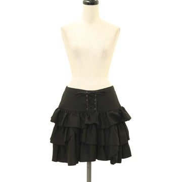 BLACK PEACE NOW コルセット スカート USED】【PEACE NOW/Mサイズ】コルセット風ティアードフリルスカート