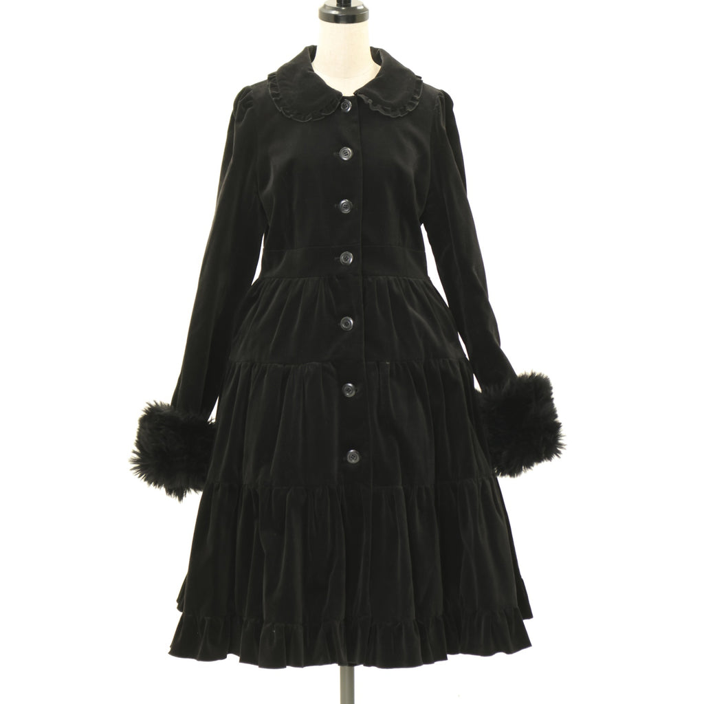 黒いコートの創作人形（箱付き） USED】【Mサイズ】ティアード別珍コート | BLACK PEACE NOW | ロリータ