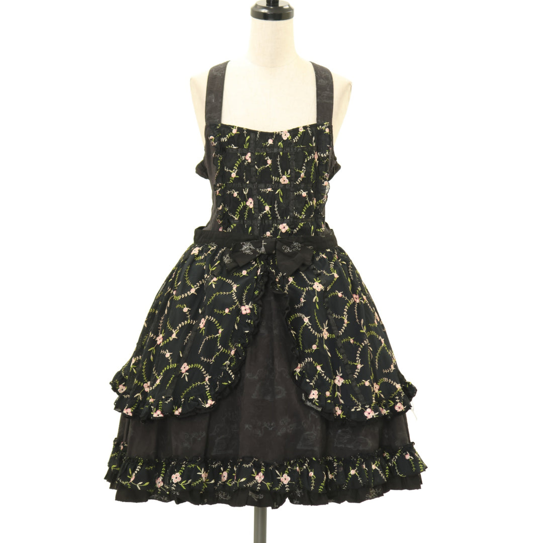 新品未使用　h.NAOTO　FRILL　コルセット風　ブルー　ジャンパースカート h.NAOTO STEAM バッスル コルセットスカート 青 【公式通販】