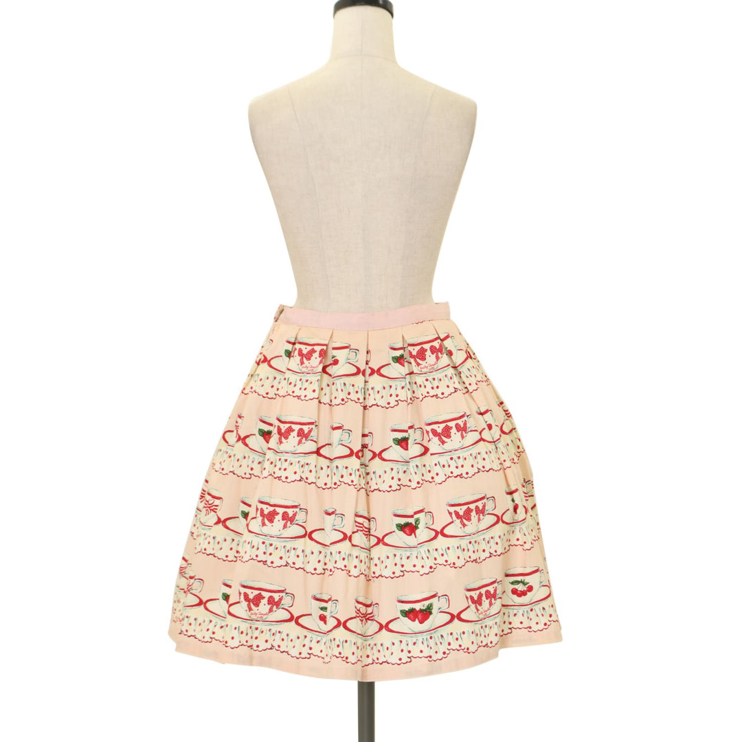 ＊ Emily Temple cute カップ＆ソーサー柄　スカート USED】カップ＆ソーサープリントスカート | Emily Temple cute