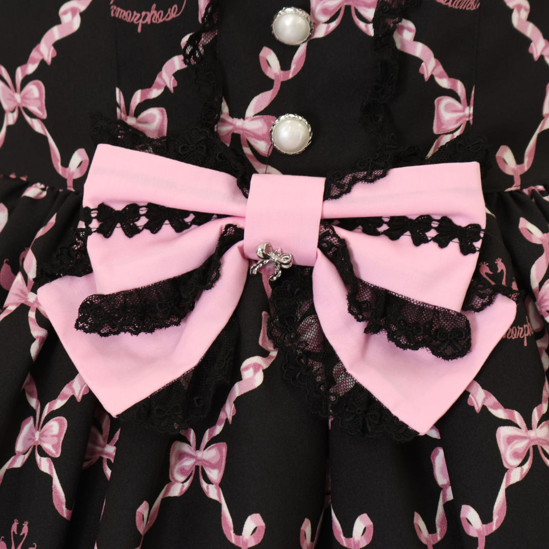 USED】【プラスサイズ】Dressy Ribbon フリルジャンパースカート