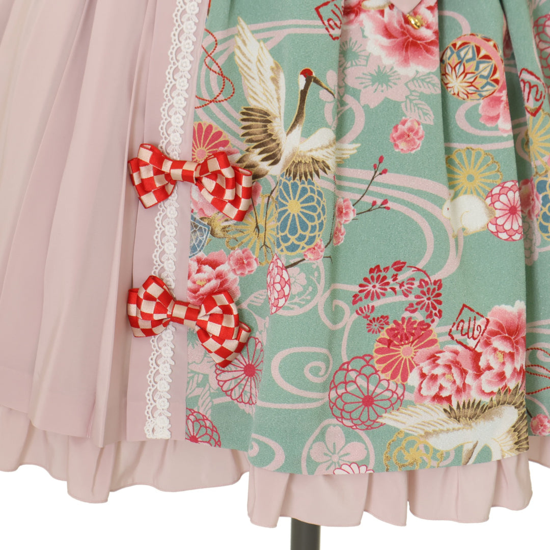 USED】花鳥風月～乙女のはなごろも～プリーツジャンパースカート（格子