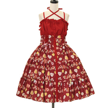 USED】【Mサイズ】薔薇と十字架のレースジャンパースカート | Innocent