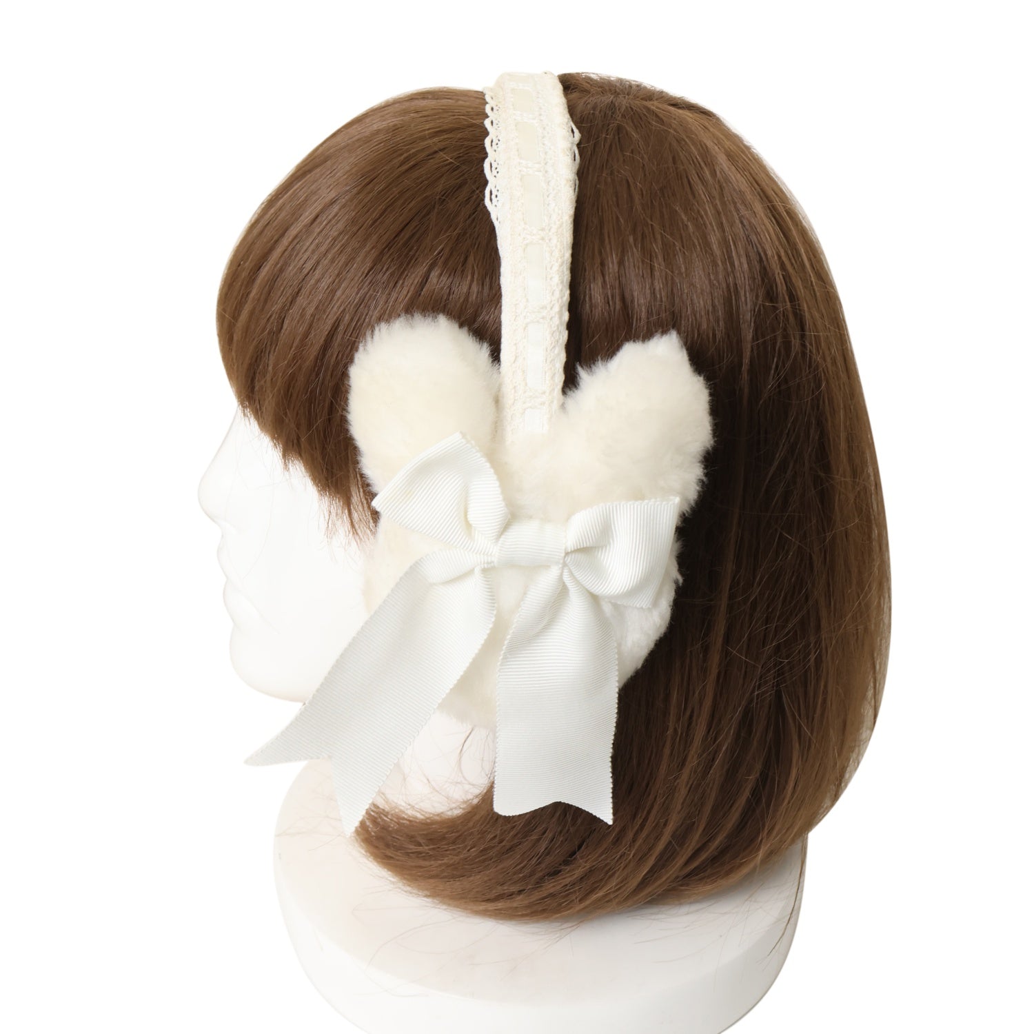 も*も様 ビンテージ品　BABY　うさぎのイヤーマフ　オフ白×黒リボン USED】うさぎのイヤーマフ | BABY, THE STARS SHINE BRIGHT | ロリータ