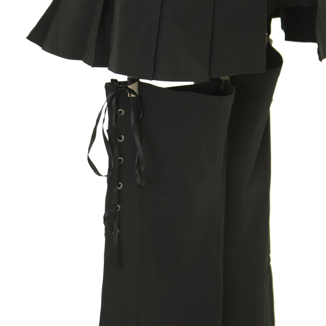 USED】【Mサイズ】プリーツフリルレッグカバーショートパンツ | BLACK