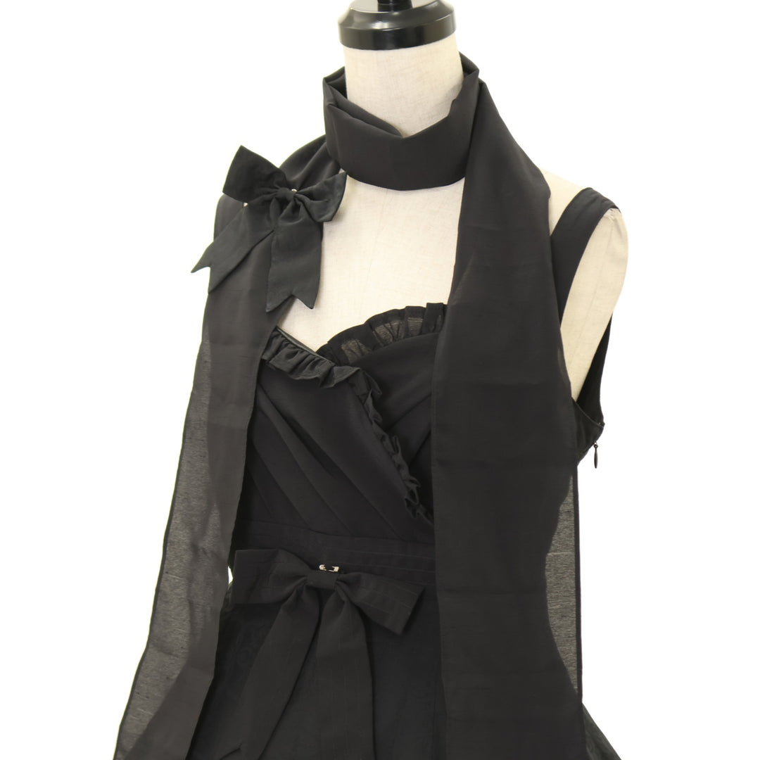 USED】エレガントフレアリボンドレス（エレガントブラック