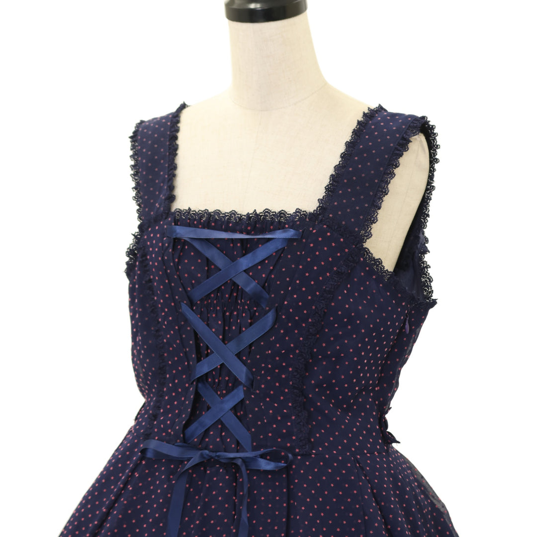 USED】星フロッキーあみあげジャンパースカート | metamorphose