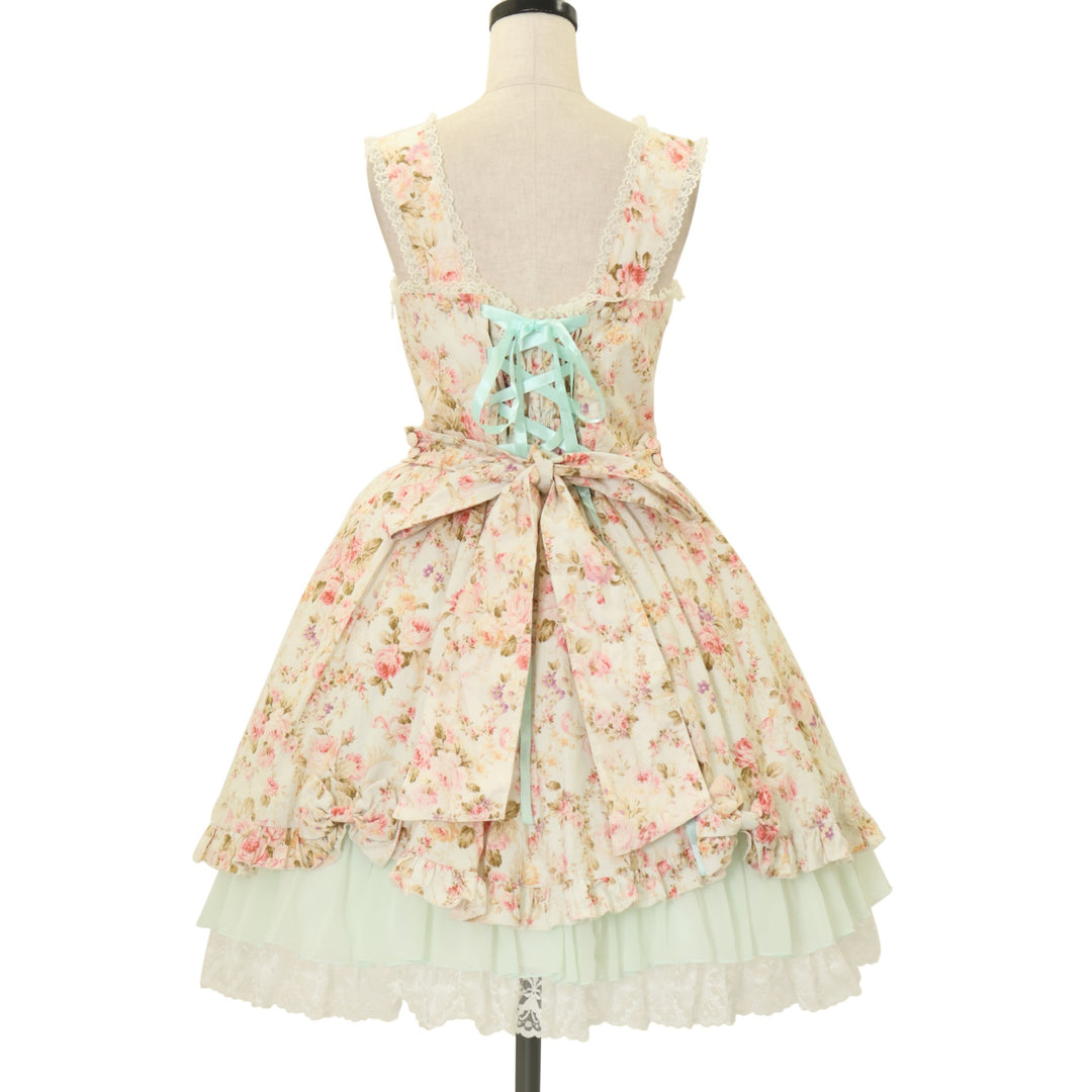 USED】花柄シフォンフリルジャンパースカート | metamorphose