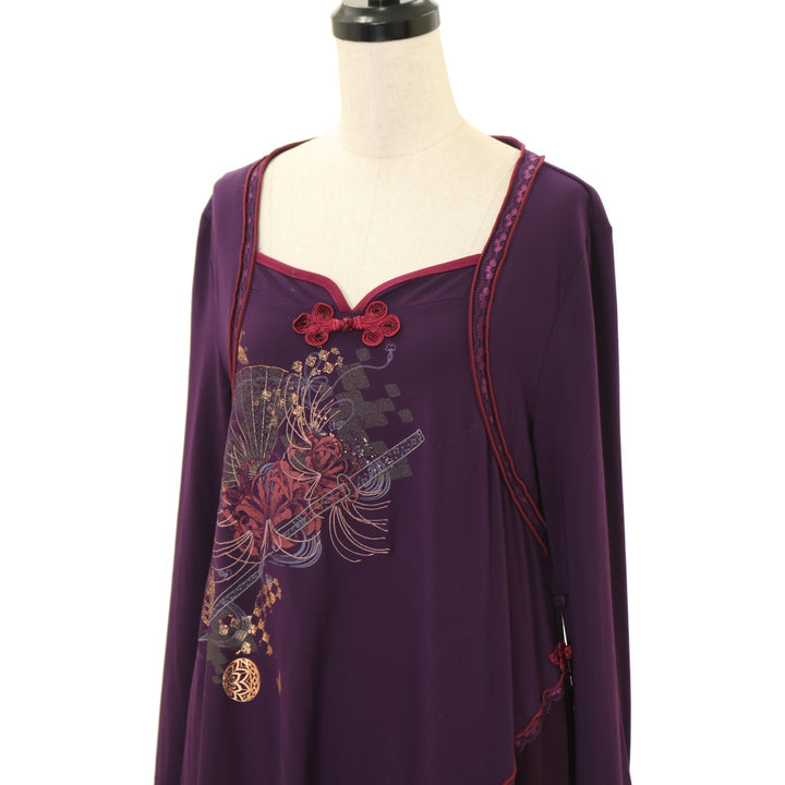 ozz oneste 彼岸刀刺繍裏起毛チュニック USED】ONESTE 彼岸花刀柄チュニックワンピース | Ozz On | ロリータ