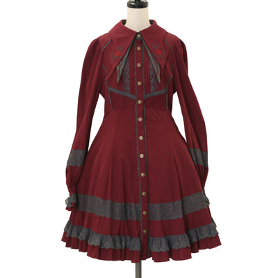 USED】croce 蜘蛛の巣レース二重襟ブラウスワンピース | Ozz On