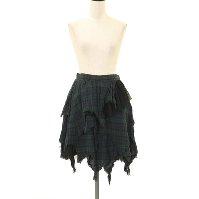 USED】【PEACENOW/Mサイズ】フリルアシンメトリースカート | BLACK