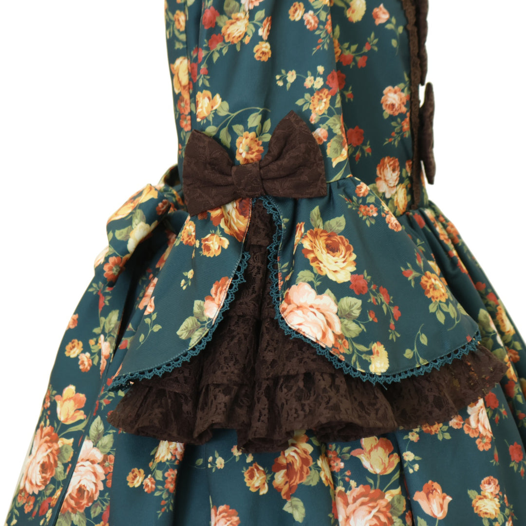 USED】【axes femme kawaii/Mサイズ】アンティークローズ柄ワンピ