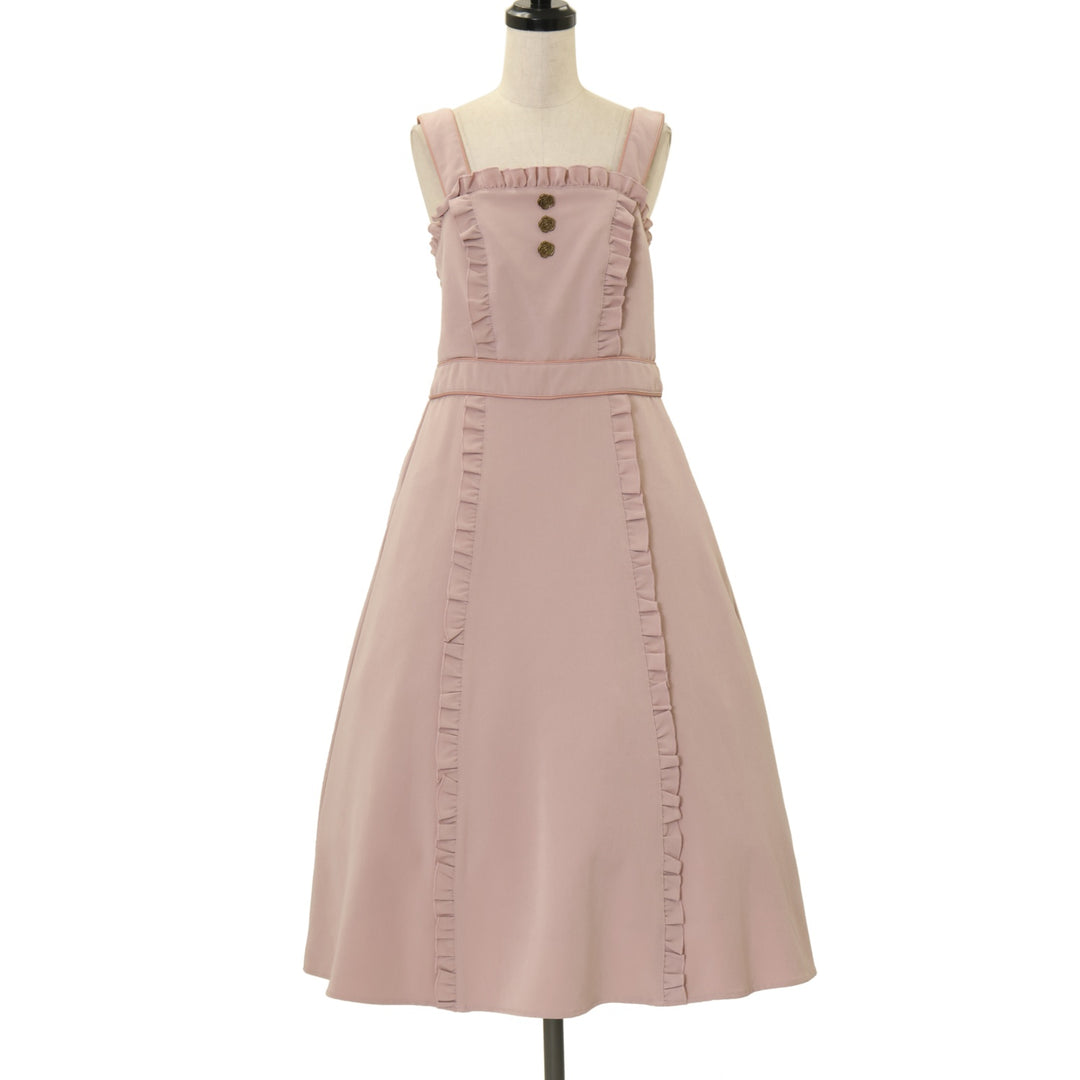 USED】【axes femme kawaii/Mサイズ】ローズ釦ジャンスカ | Chalmiere