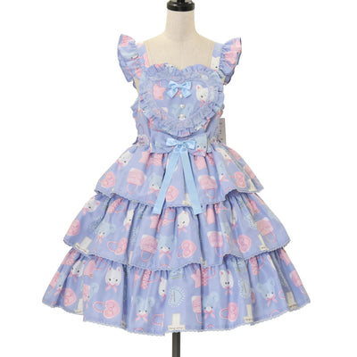 USED】FRILL フルーツ柄バッスルワンピース | h.NAOTO Wunderwelt