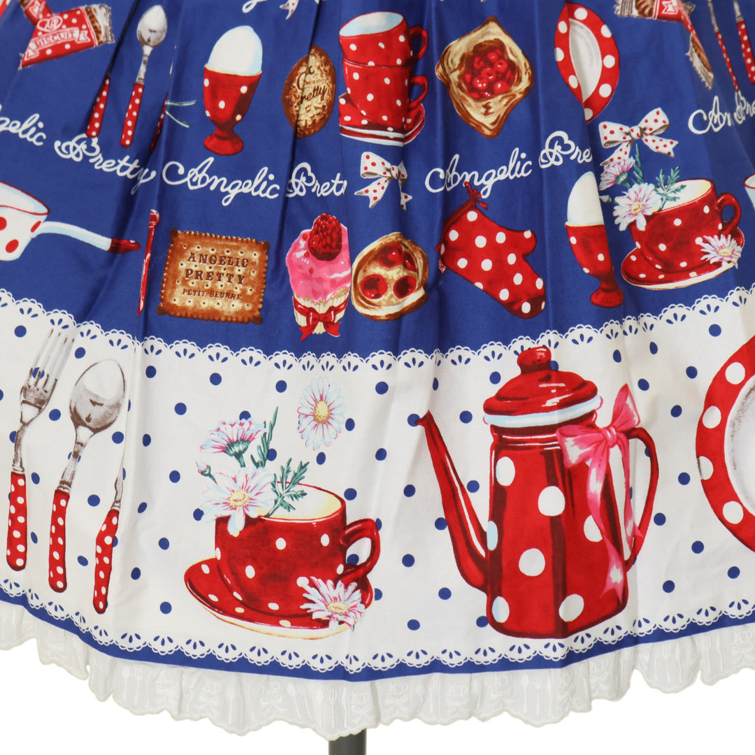 USED】French Cafe 切替ジャンパースカートSet | Angelic Pretty