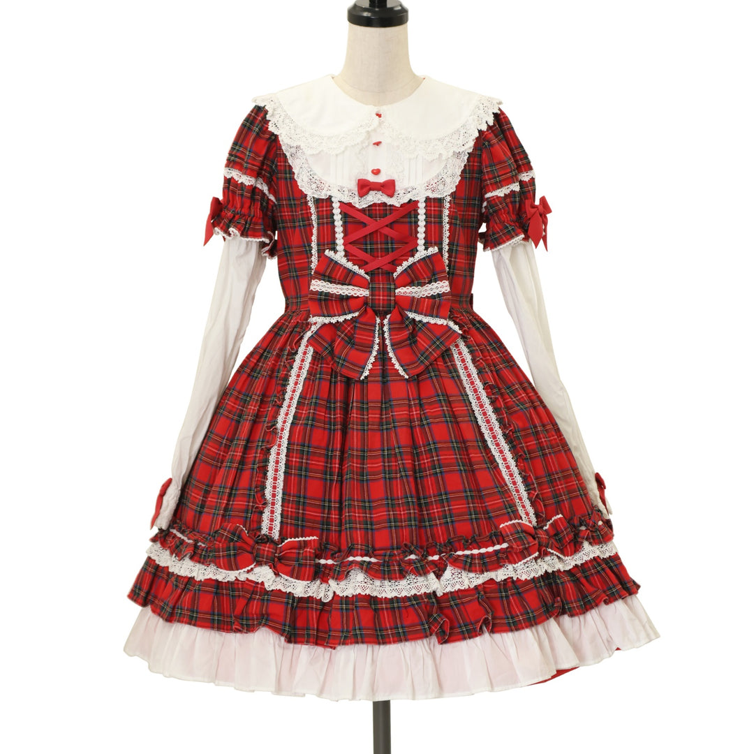 USED】Dolly Girl付け袖ワンピース(タータン) | Angelic Pretty