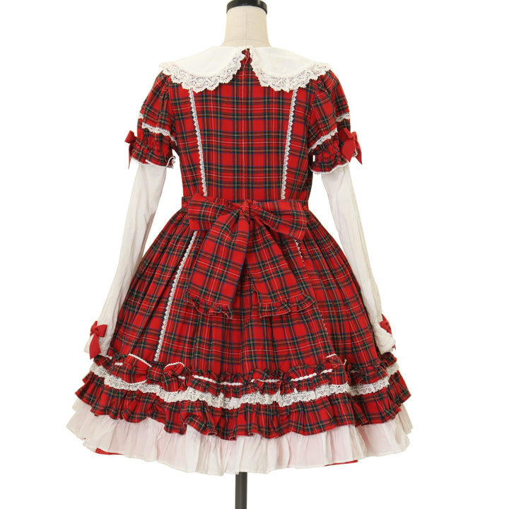 USED】Dolly Girl付け袖ワンピース(タータン) | Angelic Pretty