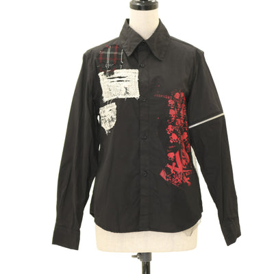 USED】STEAM ダマスクプリントチョーカー風カットソー | h.NAOTO