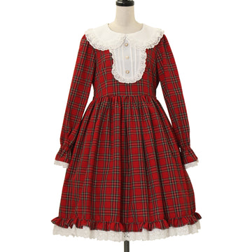 USED】ヴィクトリアンチェックワンピース | Victorian Maiden
