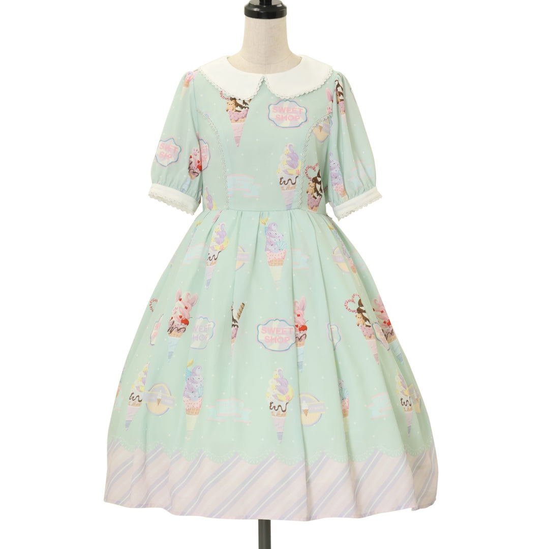 USED】【axes femme kawaii/Mサイズ】アイス柄半袖ワンピース