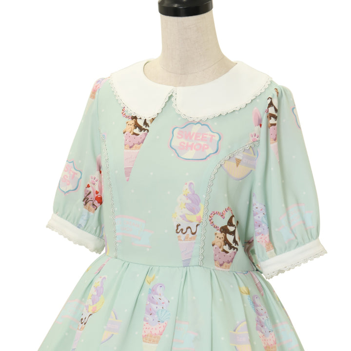 USED】【axes femme kawaii/Mサイズ】アイス柄半袖ワンピース