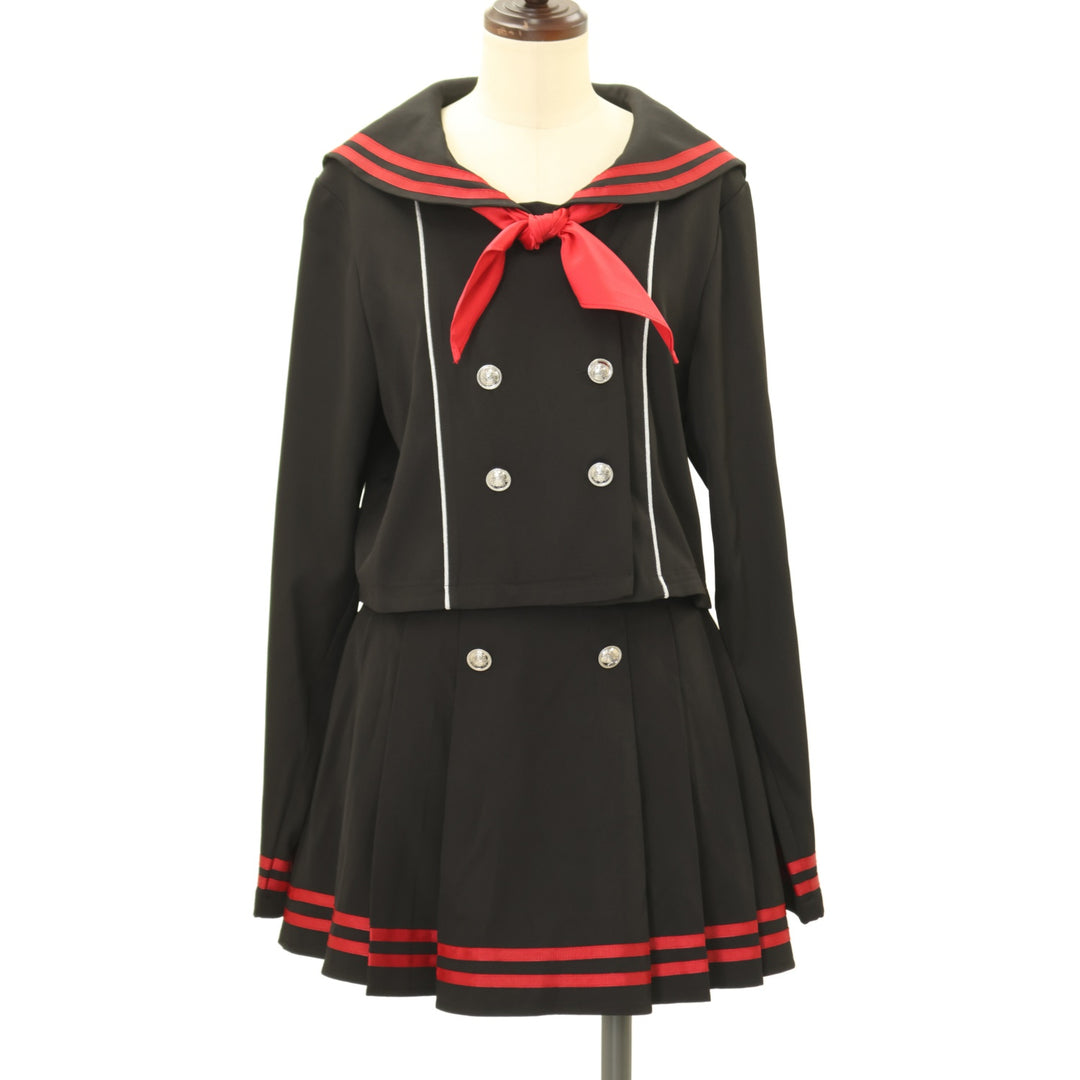 USED】【Amilige】セーラーセットアップ（ブラック×レッド） | その他