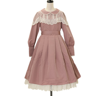 USED】croce 蜘蛛の巣レース二重襟ブラウスワンピース | Ozz On