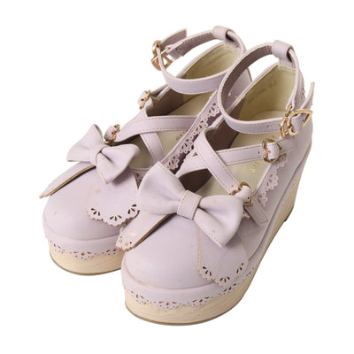 【新品未使用品】Tea Party Shoes♡サックス♡Lサイズ Angelic Pretty - Angelic pretty tea party shoes Lサイズ サックスの