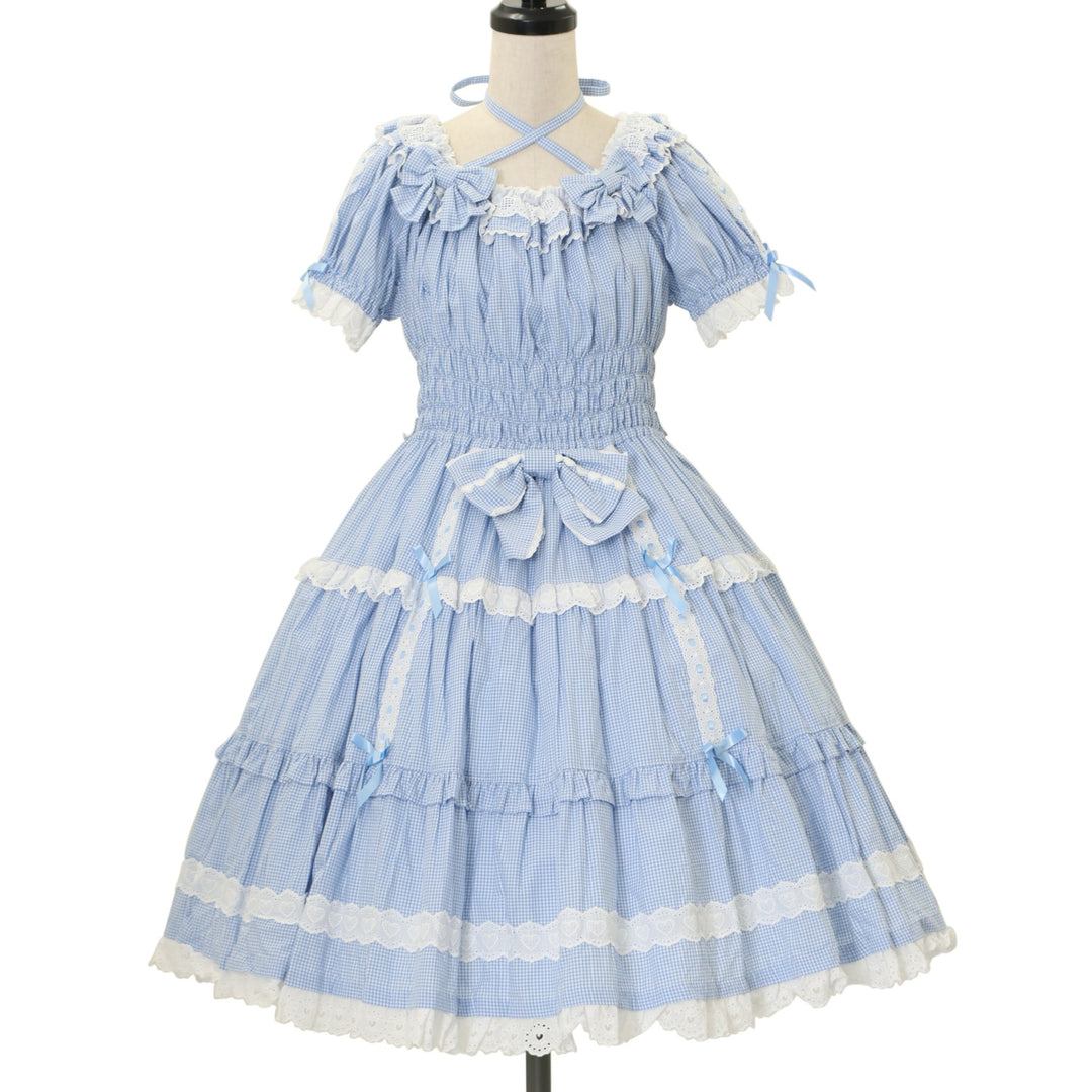 Eternal Doll 半袖　ワンピース　ギンガム USED】Eternal Doll半袖ワンピース(小ギンガム) | Angelic Pretty
