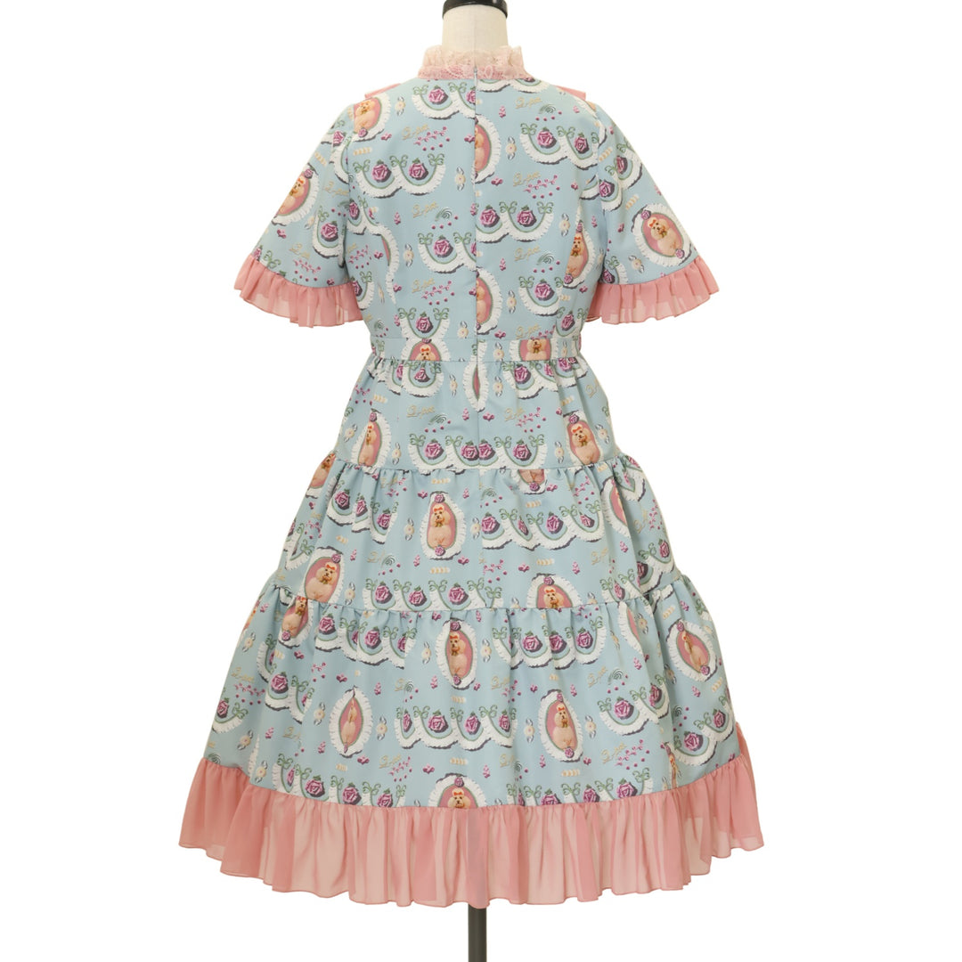 ころろん　マイピカチュウ　ハンドメイドドレス　ミルキーウェイ織姫、他4点 USED】Puppy Waltz Cake ベルスリーブドレス | Q-pot. | ロリータ