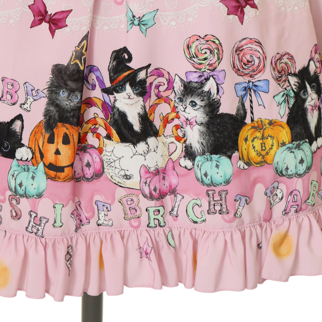USED】Soirée Au Chat Noir柄お星さまジャンパースカート | BABY, THE